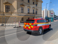 Emergency Response Vehicle On Duty In Prague