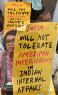 Agitation Against American President Donald Trump In Kolkata, India