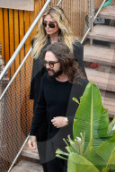 Heidi Klum and Tom Kaulitz are seen ahead of the 78th Cannes Film Festival on May 12, 2025 in Cannes, France
