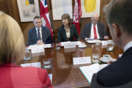 Rachel Reeves UK Chancellor of the Exchequer hosts a defence business roundtable