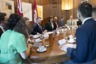 Rachel Reeves UK Chancellor of the Exchequer hosts a defence business roundtable