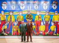 Gilbert & George ëDeath Hope Life Fearí exhibition at The Gilbert & George Centre 5a Heneage Street, London, UK.