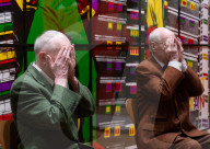 Gilbert & George ëDeath Hope Life Fearí exhibition at The Gilbert & George Centre 5a Heneage Street, London, UK.