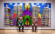 Gilbert & George ëDeath Hope Life Fearí exhibition at The Gilbert & George Centre 5a Heneage Street, London, UK.