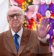 Gilbert & George ëDeath Hope Life Fearí exhibition at The Gilbert & George Centre 5a Heneage Street, London, UK.