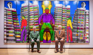 Gilbert & George ëDeath Hope Life Fearí exhibition at The Gilbert & George Centre 5a Heneage Street, London, UK.