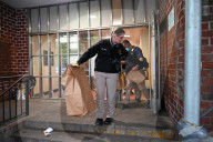 Police Investigation Draws Numerous NYPD Officers To The Scene And Crime Scene Unit Investigators At The NYCHA Houses At 611 Blake Avenue