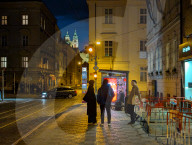 Daily Life In Prague At Night