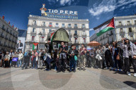 Thousands Rally In Madrid Against Gaza Violence And Arms Trade With Israel On Nakba Commemoration Day