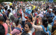Protest Of Teachers And Non Teaching Staff In Kolkata, India