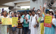 Protest Of Teachers And Non Teaching Staff In Kolkata, India