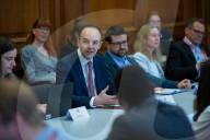 The Exchequer Secretary to the Treasury James Murray chairs a roundtable of entrepreneurs