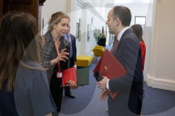 The Exchequer Secretary to the Treasury James Murray chairs a roundtable of entrepreneurs