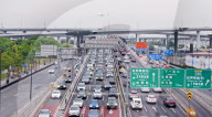 Vehicles Moving Slowly in Shanghai