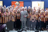 King Charles and Queen Camilla in Bradford, UK.