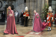 King Charles and Prince William at Order of the Bath service in London, UK.