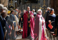 King Charles and Prince William at Order of the Bath service in London, UK.