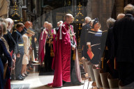 King Charles and Prince William at Order of the Bath service in London, UK.