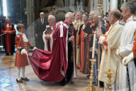 King Charles and Prince William at Order of the Bath service in London, UK.