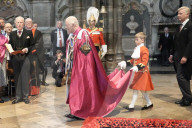 King Charles and Prince William at Order of the Bath service in London, UK.