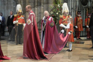 King Charles and Prince William at Order of the Bath service in London, UK.