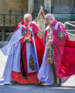 King Charles Arrives at Westminster Abbey in London, UK.