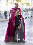 King Charles and Prince William at Order of the Bath service in London, UK.