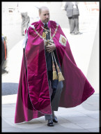 King Charles and Prince William at Order of the Bath service in London, UK.