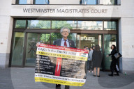 Piers Corbyn arrives at Westminster Magistrates' court London, UK. 