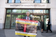 Piers Corbyn arrives at Westminster Magistrates' court London, UK. 