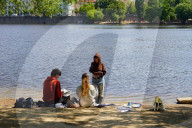 Riverside Relaxation By The Vltava River In Prague