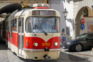 Daily Tram Traffic In Prague Old Town