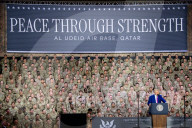 Trump visits US troops stationed in Qatar