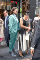 Audra McDonald and boyfriend step out after the Drama League Awards