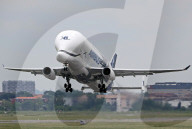 Beluga XL6 taking off from Toulouse Blagnac Airport
