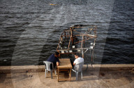 Palestinians In Gaza Go To The Beach 