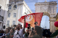 Pedro Nuno Santos During In The Last Political Rally In Lisbon