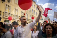 Pedro Nuno Santos During In The Last Political Rally In Lisbon