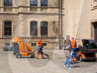 Municipal Workers In Pragues Castle District