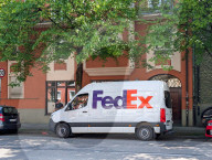 FedEx Van In Residential Area Of Munich
