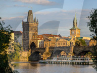 Boats On Vltava River In Prague