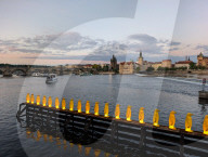 Boats On Vltava River In Prague