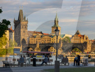 Boats On Vltava River In Prague