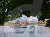 Boats On Vltava River In Prague