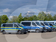 German Police Vehicles In Augsburg