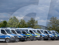 German Police Vehicles In Augsburg