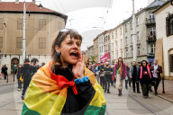 Participants Walk In Pride Parade Krakow