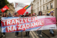 Participants Walk In Pride Parade Krakow