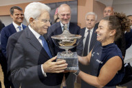 President of Italy Sergio Mattarella at Italian Open 2005