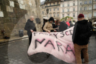 Anti-Immigration Picket In Krakow